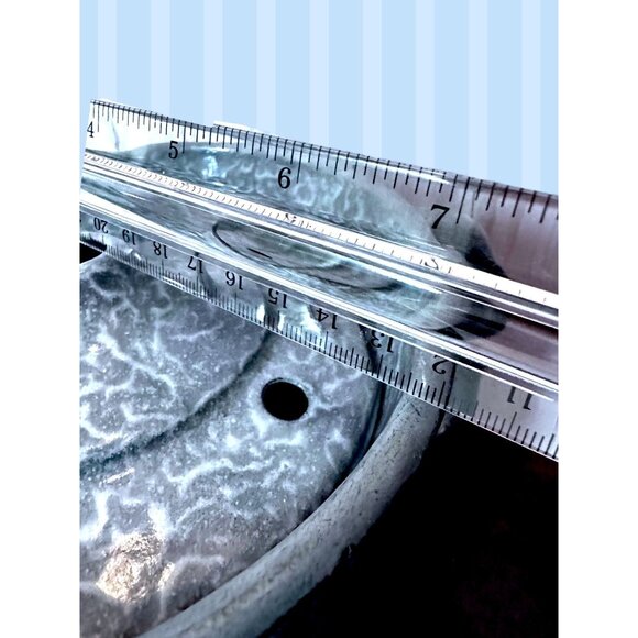 Vintage Blue Enamelware Graniteware Coffee Pot With Lid Rustic Campfire Style - Picture 3 of 16